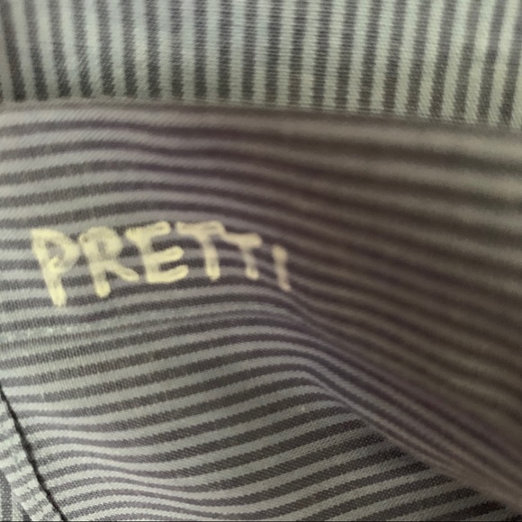 Blue Striped YvesSaintLaurent Button Up - Picture 5 of 5